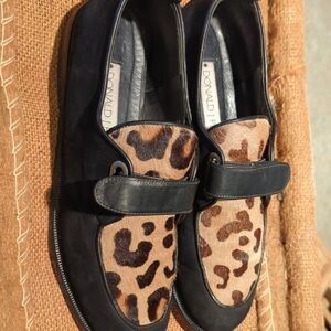 Donald Pliner Leopard Print Loafers